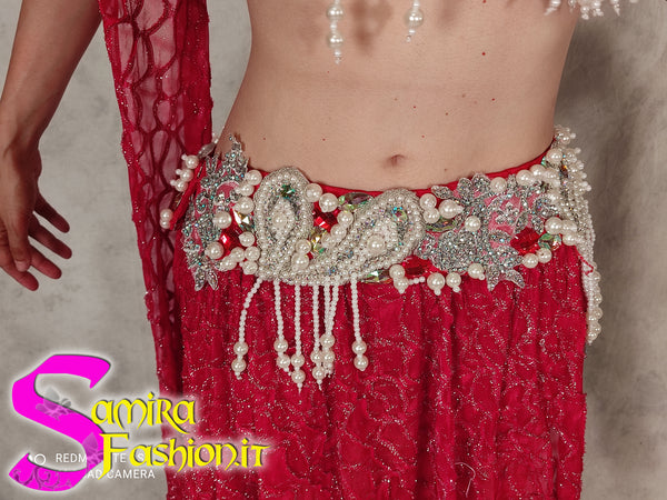 Oriental Glam Lux03 - Bellydance Costume Raks Sharki - Red