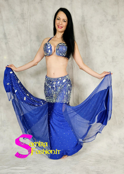Extra Super Lux Stretch 501 - Belly Dance Costume - Bluette