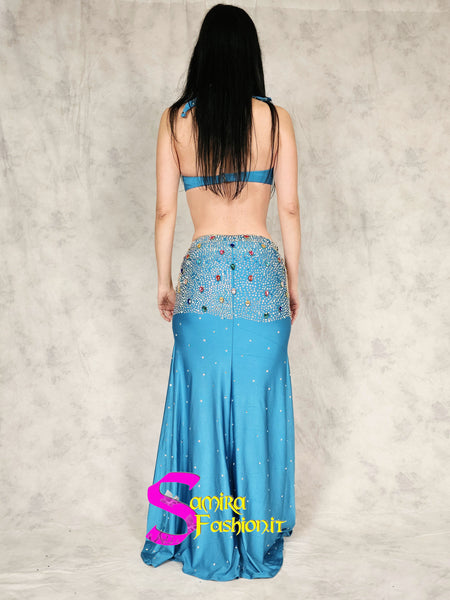 Extra Super Lux Stretch 502 - Belly Dance Costume - Turchese