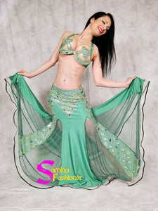 Extra Super  Lux Stretch 503 - Belly Dance Costume - Green