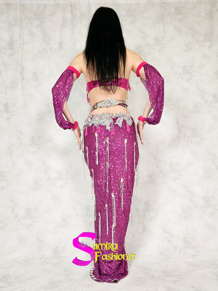 Extra   Lux Stretch 701 - Belly Dance Costume - Magenta
