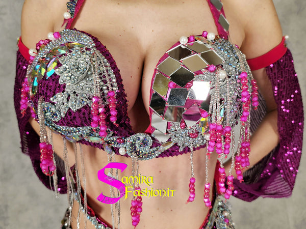 Extra   Lux Stretch 701 - Belly Dance Costume - Magenta