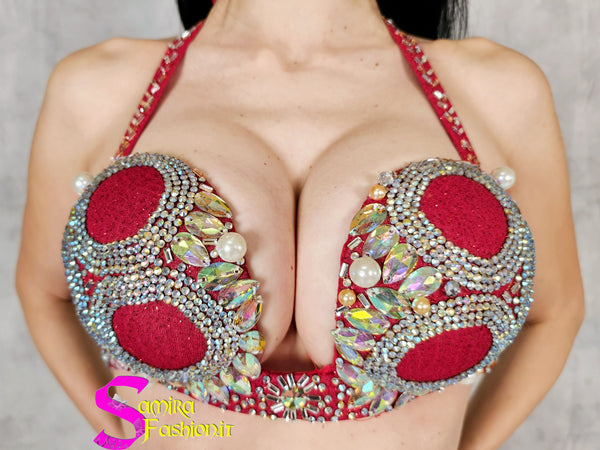 Extra   Lux Stretch 702 - Belly Dance Costume - Red