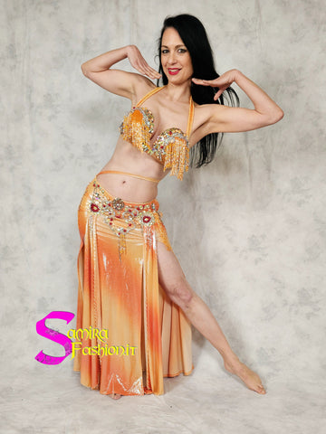 Extra   Lux Stretch 705 - Belly Dance Costume - Arancio
