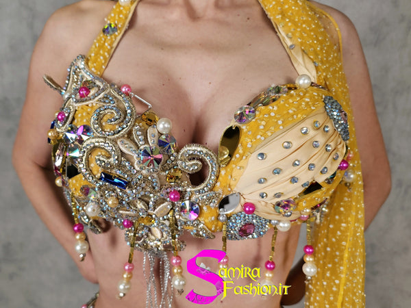 Extra Lux Sharki 801 - Belly Dance Costume - Yellow