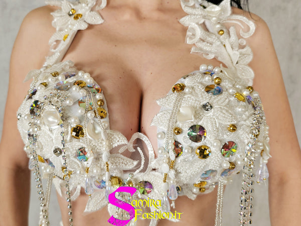 Extra Lux Sharki 806 - Belly Dance Costume - White