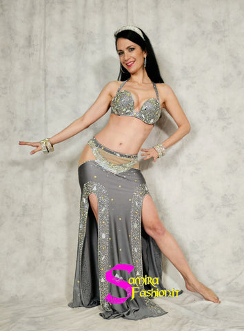 Extra Super Lux Stretch 511 - Belly Dance Costume - Grey