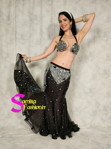 Extra Super Lux Stretch 515 - Belly Dance Costume - Black