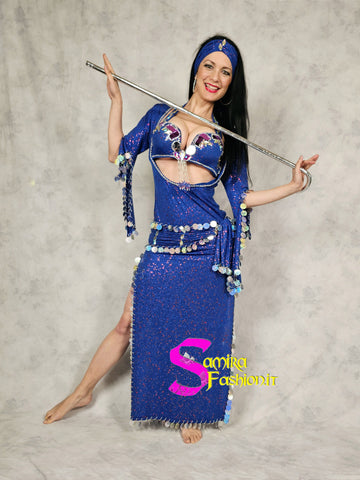 Gallabeya Extra Saidi/Baladi - Blue (Bellydance - Danza del Ventre)