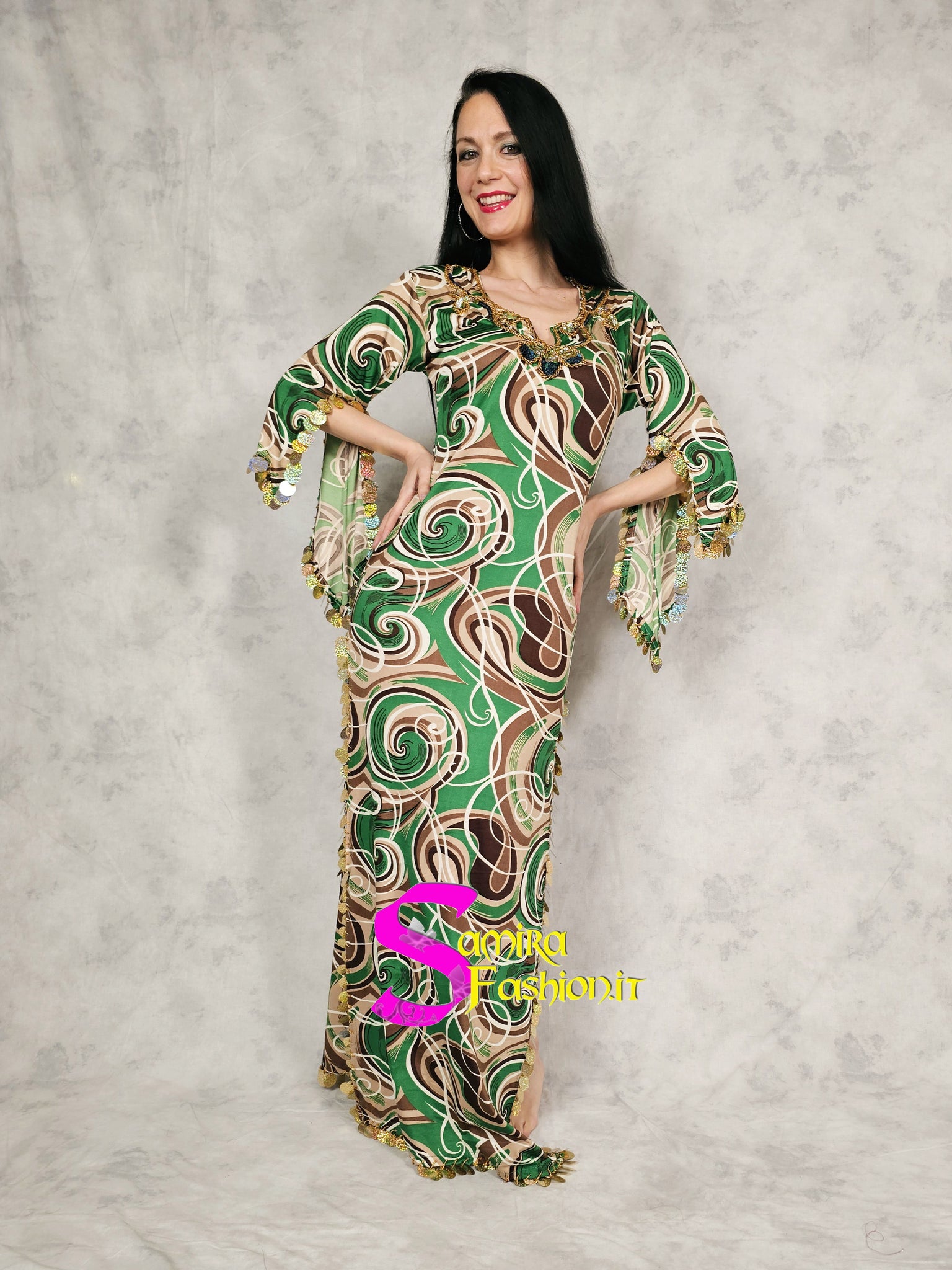 Gallabeya Nancy Baladi/Saidi - Fantasy Green (Bellydance - Danza del Ventre)