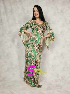 Gallabeya Nancy Baladi/Saidi - Fantasy Green (Bellydance - Danza del Ventre)