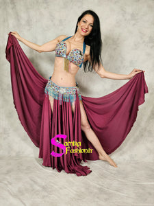 Extra Lux Sharki 806 - Belly Dance Costume - Turquoise/Wine