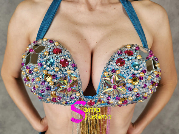 Extra Lux Sharki 806 - Belly Dance Costume - Turquoise/Wine