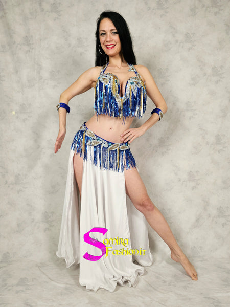 Extra Lux Sharki 809 - Belly Dance Costume -  Bluette/Silver