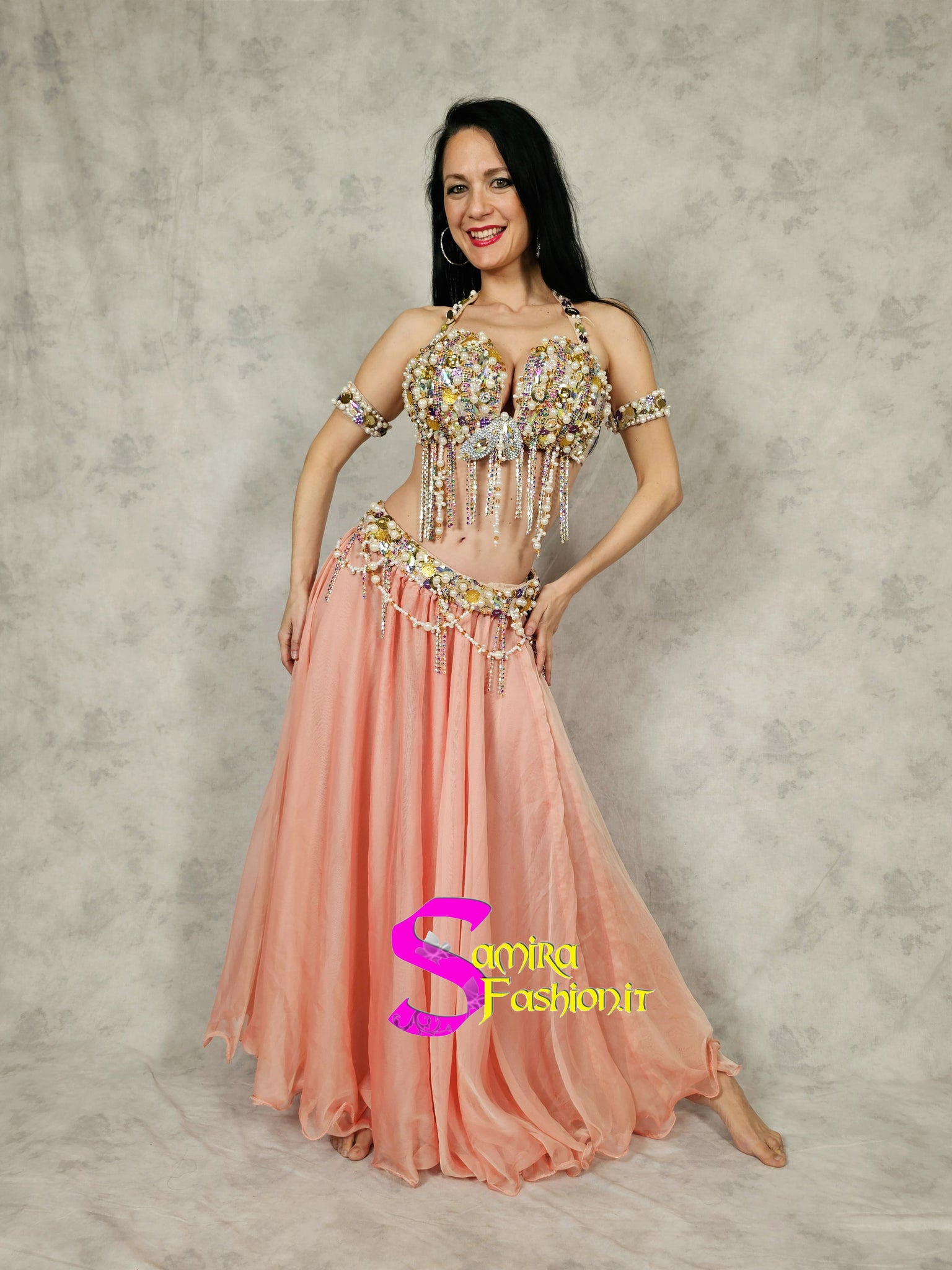 Extra Lux Sharki 815 - Belly Dance Costume -  Gold/Pearls