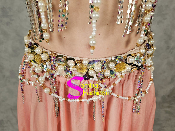 Extra Lux Sharki 815 - Belly Dance Costume -  Gold/Pearls
