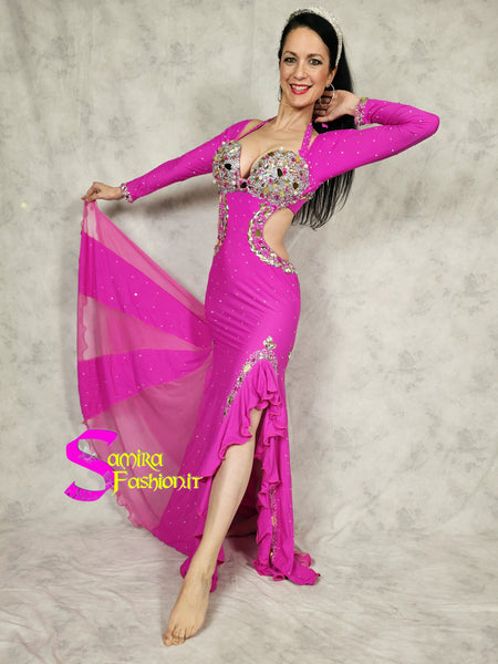 Extra Lux Dress 904 - Belly Dance Costume - Fucsia