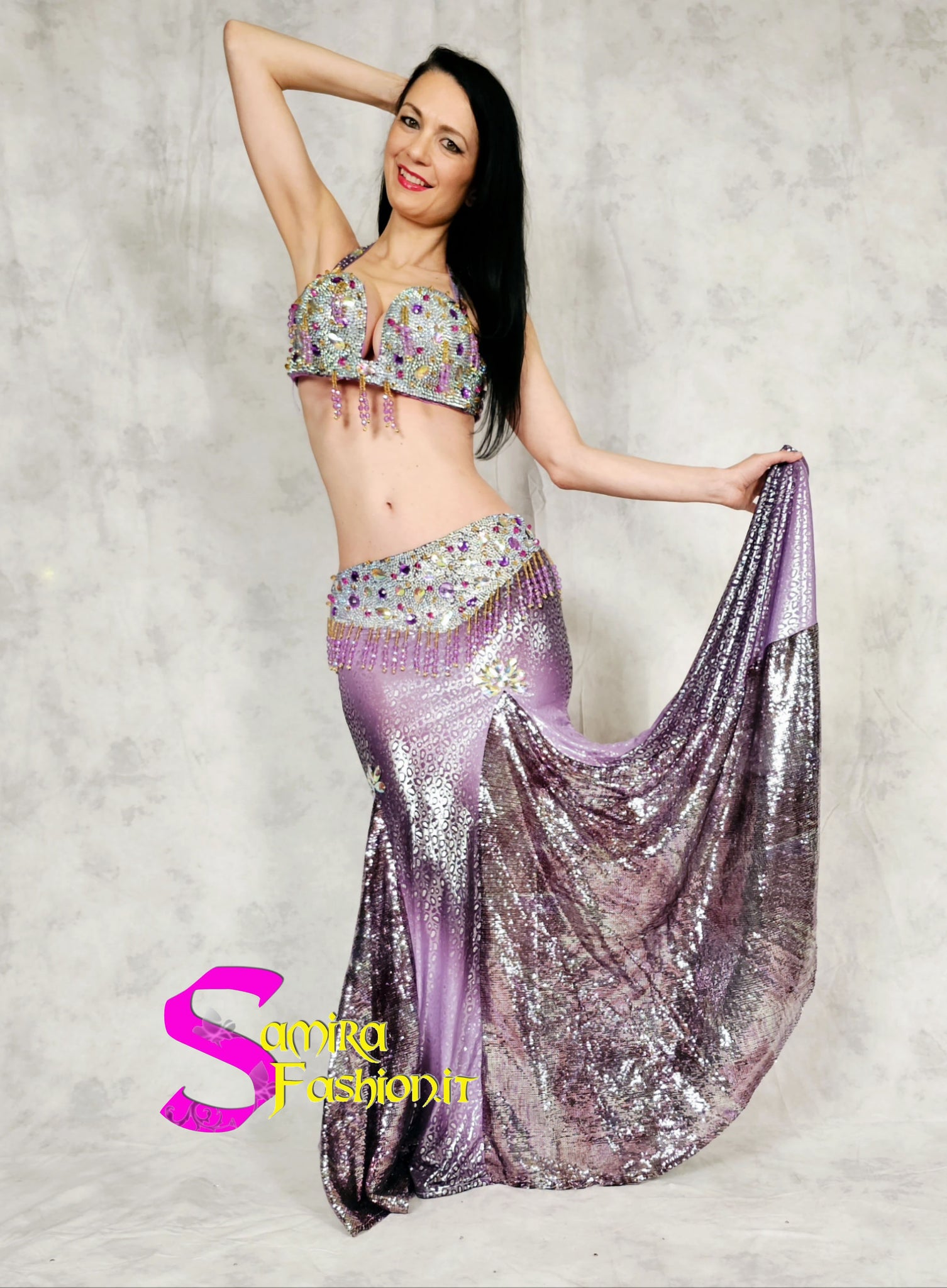 Extra   Lux Stretch 704 - Belly Dance Costume - Lilla