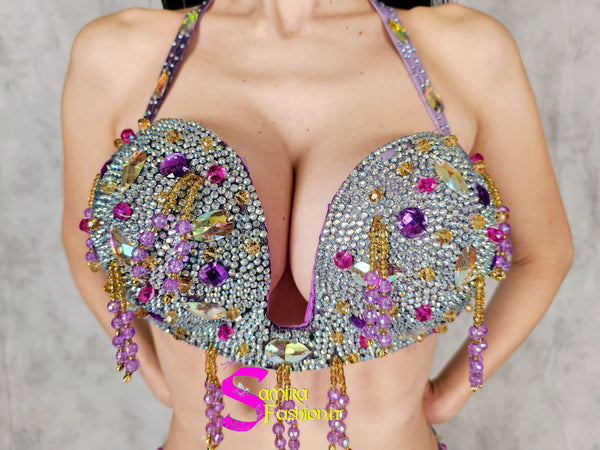 Extra   Lux Stretch 704 - Belly Dance Costume - Lilla