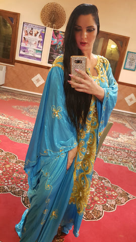 Abaya Khaliji Sultana, Woman, turquoise