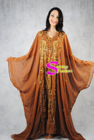 Abaya Khaliji, Saudi Deluxe - Marrone