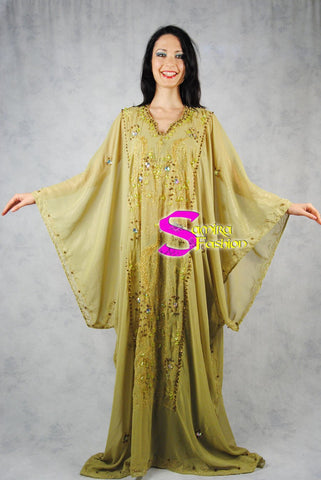 Abaya Khaliji, Saudi Deluxe - Verde