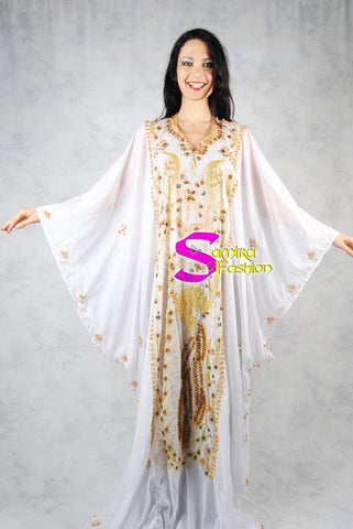 Abaya Khaliji, Saudi Deluxe - Bianco Panna