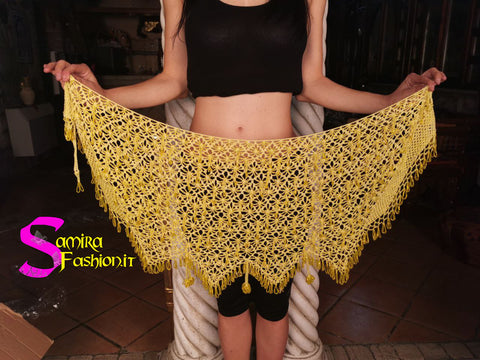 Cintura Egiziana Uncinetto 14  - Light Yellow