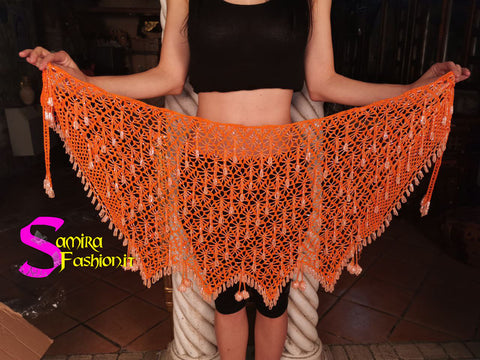 Cintura Egiziana Uncinetto 16  - Orange