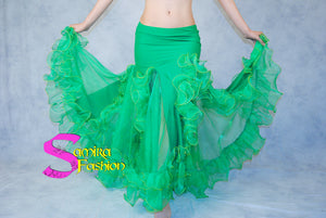 Gonna Belly Dance Volants Fluo - Verde