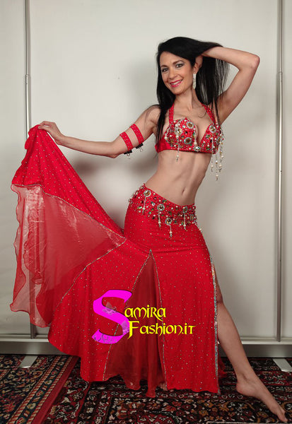 Extra Cairo04 - Bellydance Costume Stretch - Red