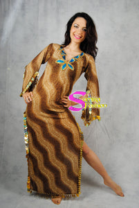 Gallabeya Baladi/Saidi/Shaabi  Aziza - Snake Silk Sand