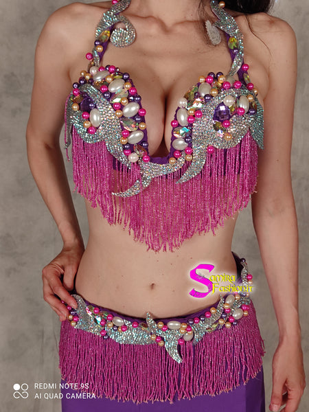 Oriental Glam 01 - Bellydance Costume Raks Sharki - Purple