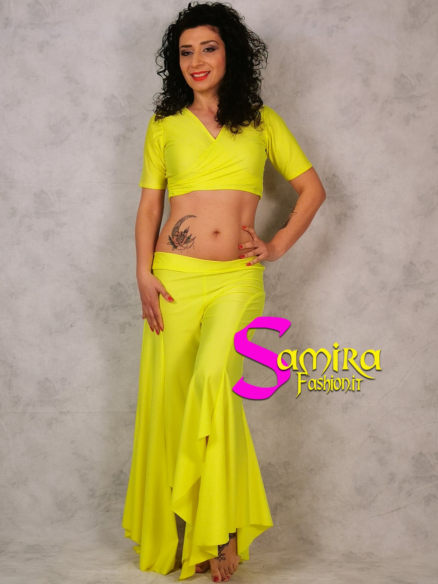 Set Egyptian Pop Top, Pants - Giallo