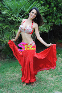 Stretch Glam 56 - Rosso con Specchi