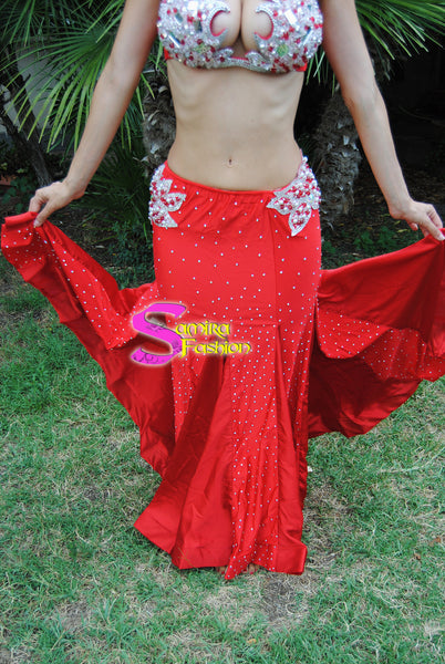 Stretch Glam 56 - Rosso con Specchi