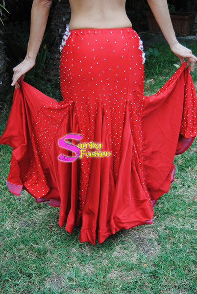 Stretch Glam 56 - Rosso con Specchi