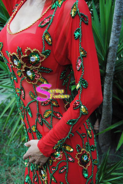Stretch Extra Lux 151, Bellydance Dress - Rosso